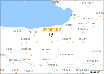 map of Aydınlar
