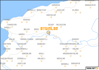 map of Aydınlar