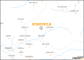 map of Aydınyayla