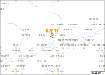 map of Ayent