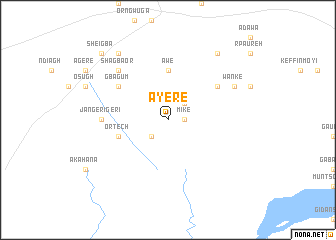 map of Ayere