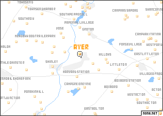 map of Ayer