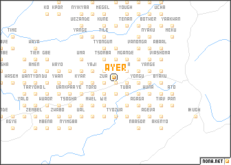 map of Ayer