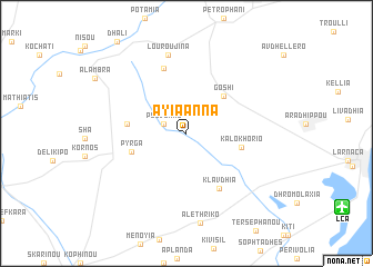 map of Ayia Anna