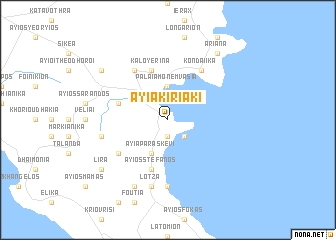 map of Ayía Kiriakí