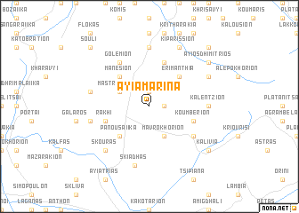 map of Ayía Marína