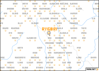 map of Ayigbiri