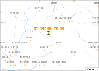 map of Áyios Dhimítrios