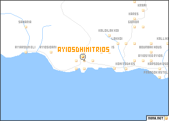 map of Áyios Dhimítrios