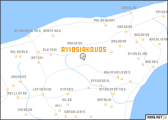 map of Ayios Iakovos