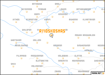 map of Áyios Kosmás