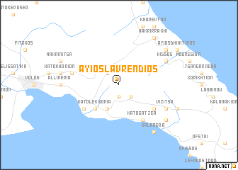 map of Áyios Lavréndios