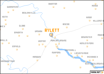 map of Aylett