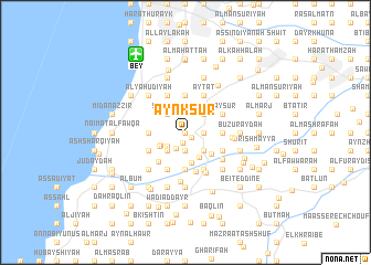 map of ‘Ayn Ksūr