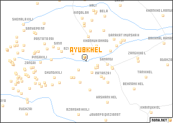 map of Ayūb Khel
