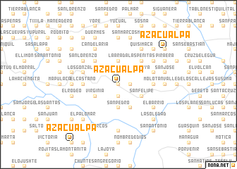 map of Azacualpa