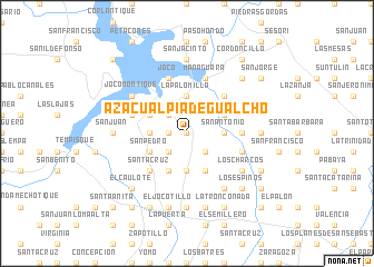 map of Azacualpía de Gualcho