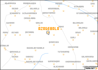 map of Āzād-e Bālā