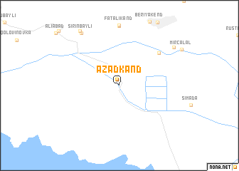 map of Azadkǝnd