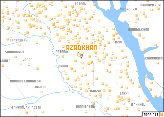 map of Āzād Khān