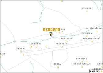 map of Āzād Vār