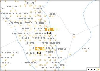 map of Āzād