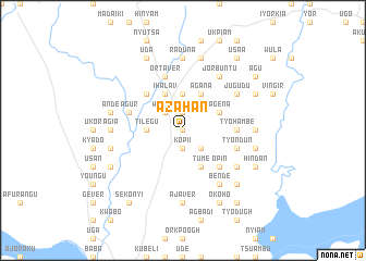 map of Azahan