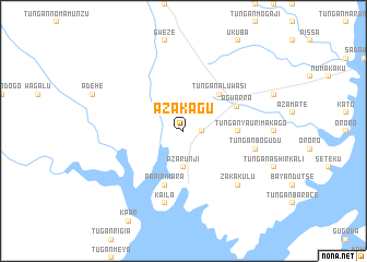 map of Azakagu