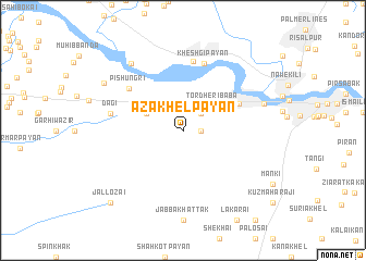 map of Āza Khel Pāyān