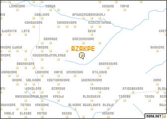 map of Azakpé