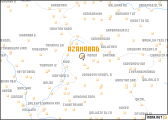 map of A‘zamābād