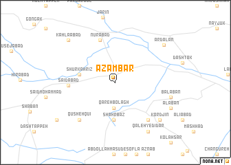 map of Āzambār