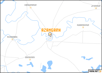map of Āzamgarh