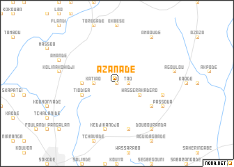 map of Azanadé