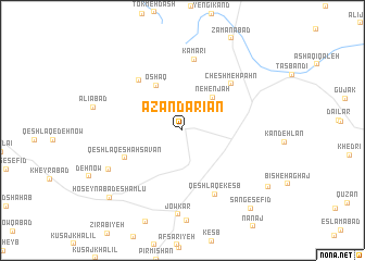 map of Azandarīān