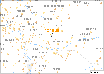 map of Azanje