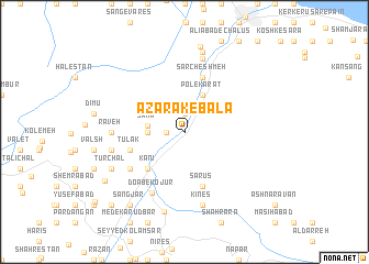 map of Azārak-e Bālā