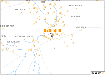 map of Āz̄arjān