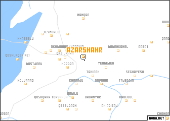 map of Āz̄ar Shahr