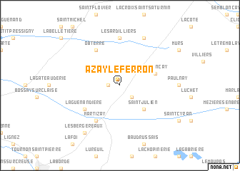 map of Azay-le-Ferron