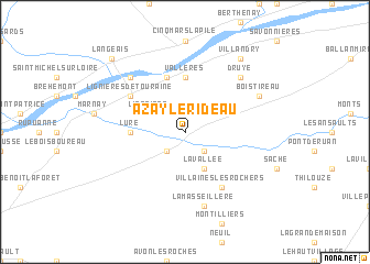 map of Azay-le-Rideau