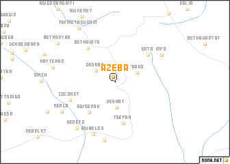 map of Āzeba