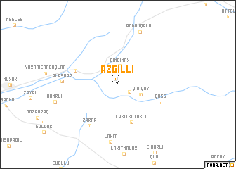 map of Əzgilli