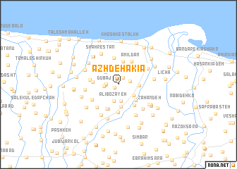 map of Azhdehā Kīā