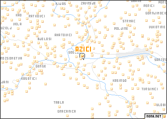 map of Azići