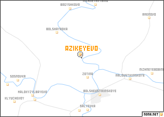 map of Azikeyevo