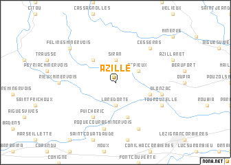 map of Azille