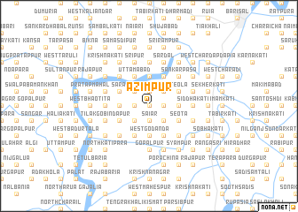 map of Āzimpur