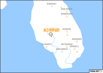 map of Āzimpur