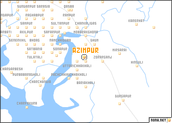 map of Āzimpur